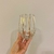 Copo Cristal Listras Douradas 450ml na internet