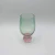 Taça Bubble Glass Esfera Listras Verde e Pink 390ml na internet