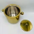 Balde de Gelo com Tampa em Aço Inox Dourado com bolas douradas - Patricia Kelly Home Decor