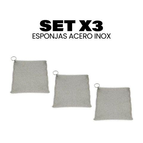 Set x3 Esponjas Acero Inox - comprar online