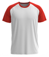 Remera Raglan Manga Corta BLANCO - ROJO