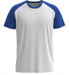 Remera Raglan Manga Corta BLANCO - AZUL FRANCIA