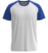 Remera Raglan Manga Corta BLANCO - AZUL FRANCIA