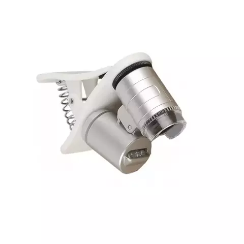 Lupa Microscopica Led 60x - Con Broche - Sin Pila