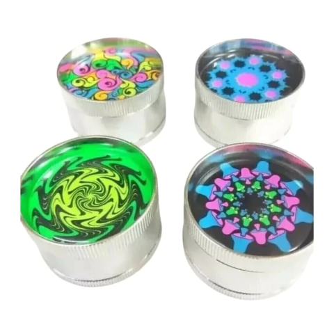 Picador Grinder Psicodelico 3 Partes Metal Tamizador