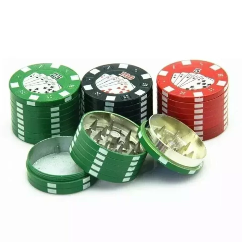 Picador Grinder Acero 3 Partes Fichas Poker Grande
