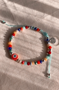 Pulsera Meraki (ojo celeste)