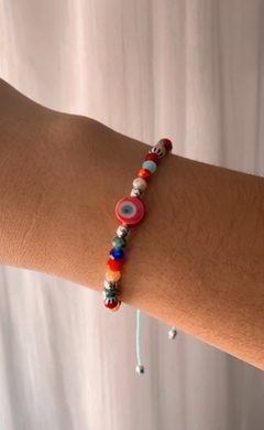 Pulsera Meraki (ojo celeste) - comprar online