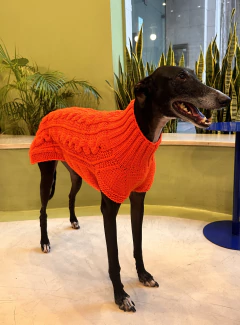 Suéter tejido naranja Coral L en internet