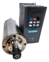 Kit motor spindle de 1.5kw 2cv refrigerado a água com pinça ER16 e inversor de frequência 2cv.