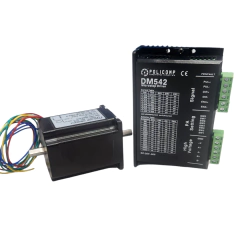 MOTOR DE PASSO NEMA 23 20KGF DUPLO EIXO + DRIVER