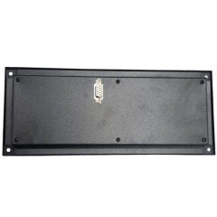Teclado MK3 para DDCS Expert visto de cima, com conector serial visível.