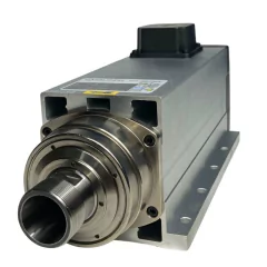 Motor spindle refrigerado à ar de 7.5KW (10CV) com pinça ER32, visto de lado.