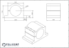 Desenho técnico do suporte para motor spindle (Clamp) de 65mm, incluindo dimensões e especificações do produto.