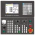 Comando CNC 2 eixos para torno CNC com sub-painel, exibindo tela de controle e botões operacionais.