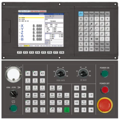 Comando CNC dedicado de 3 eixos, modelo NEW1000MDCA3, apresentando tela digital e controles manuais.