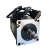Motor de passo NEMA 34 com encoder, ideal para aplicações de alta precisão, mostrando a parte frontal e conectores.