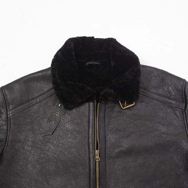 CAMPERA CARMELO CUERO DE OVEJA NEGRO — imagen 4