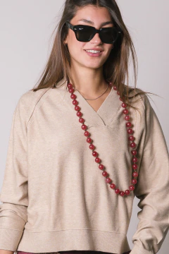 Sweater Eterno escote V cruzado