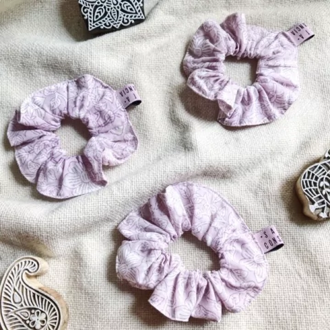 Scrunchie Block Print Lila