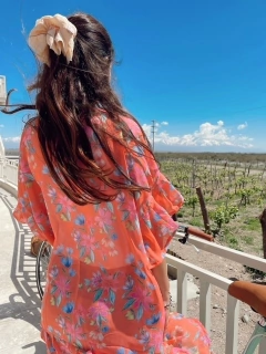 Kimono Florecer Coral - tienda online