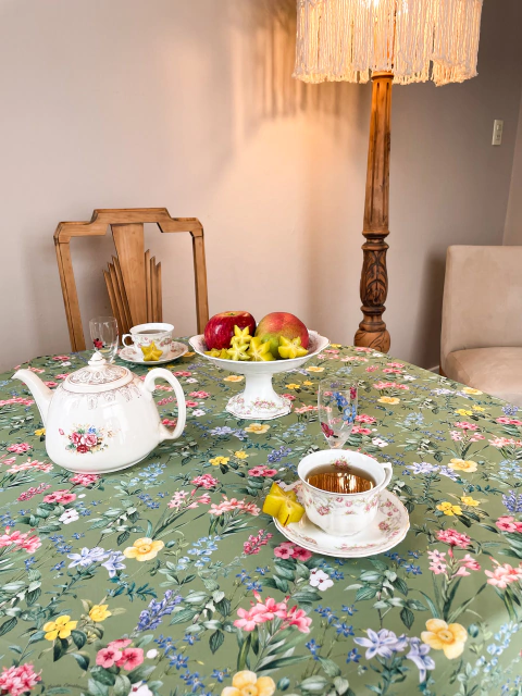 Mantel Campiña mini verde 1,45 x 2,30 m