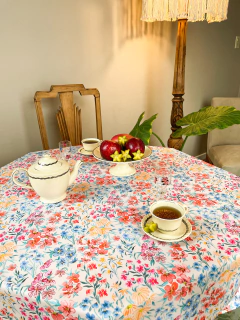 Mantel Flores crudo 1,45 x 2,75 en internet