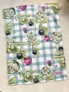 Paño de cocina Vegetales Azul