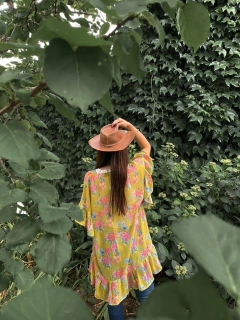 Kimono Florecer Mostaza - comprar online