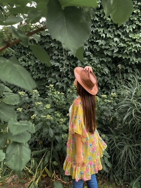 Kimono Florecer Mostaza