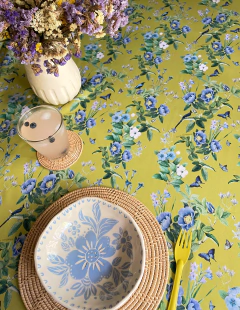 Mantel Bosque mostaza 1,45 x 2,70 m en internet