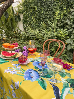 Mantel Boscoso amarillo 1,45 x 1,90 m - Santa Constancia