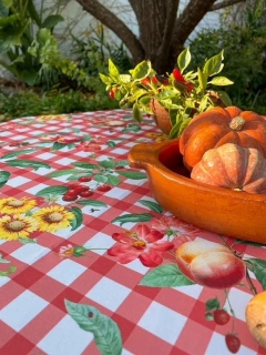 Mantel Frutas Rojo 1,45 x 1 m - tienda online