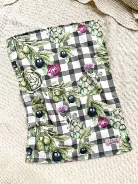 Paño de cocina Vegetales Negro