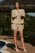 TRIJUNTO ALFAIATARIA BLUSA CAPA C/ SHORTS DETALHE RENDA