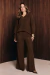 CONJ.TRICOT BLUSA M/L DECOTE EM V E CALÇA PANTALONA