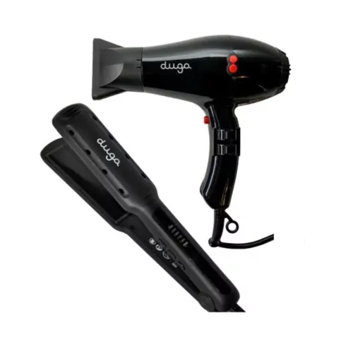 Planchita Para Alisado Pelo Húmedo + Secador De Pelo Duga