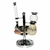 Set De Barbero Metal Madera Brocha Jabonera Afeitadora B7481