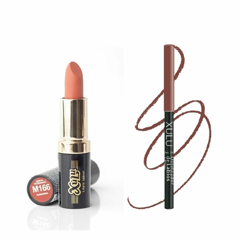 Combo Labios Nude Almendra 166 + Delineador Dark Latte