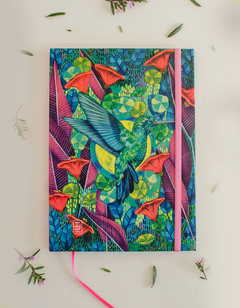 CUADERNO COLIBRIÉS TURQUESA - Grande 15 x 21 cm