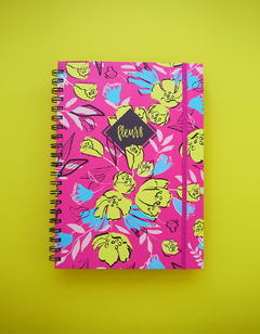 Cuaderno Fleurs Magenta A4