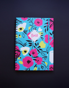 Cuaderno Fleurs Cyan A4