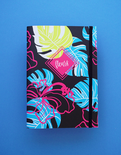 Libreta Fleurs Negro