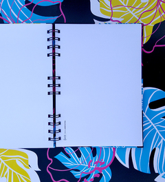Cuaderno Fleurs Negro A5 - Tienda Efecto Berenjena