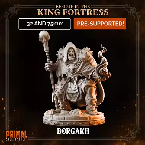 Borgakh Throgson, Orc Conjurador - Sem Pintura, Miniatura 3D Média Para Rpg de Mesa - comprar online