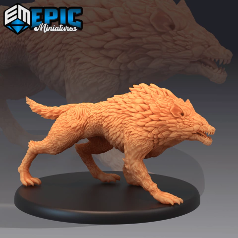 Warg - Sem Pintura, Miniatura 3D Grande Para RPG de Mesa - comprar online