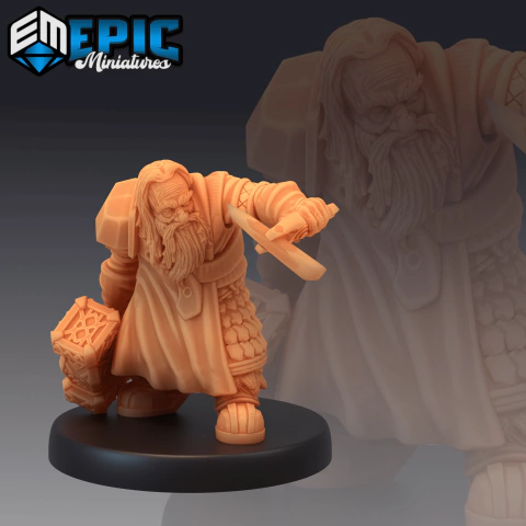 Ferreiro Anão - Sem Pintura, Miniatura 3D Média Para RPG de Mesa - comprar online