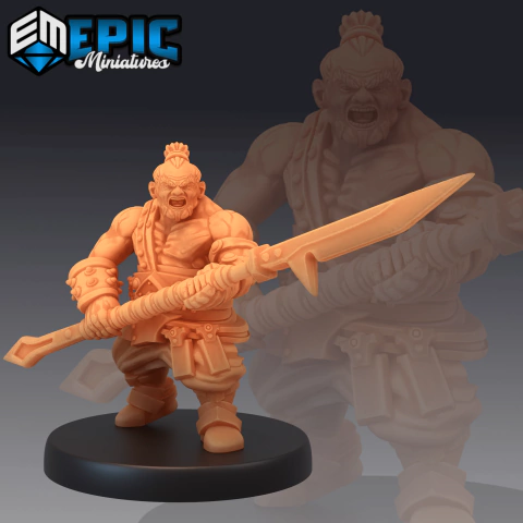 Anão Robusto com Lança - Sem Pintura, Miniatura 3D Média Para RPG de Mesa - comprar online