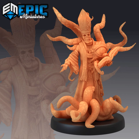 Alto Sacerdote Eterno - Sem Pintura, Miniatura 3D Média Para Rpg de Mesa