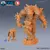 Ettin Bestial com Machado - Sem Pintura, Miniatura 3D Grande Para RPG de Mesa
